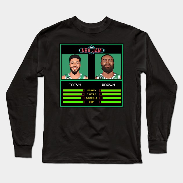 Tatum & Brown - NBA Jam Edition Long Sleeve T-Shirt by M.I.M.P.